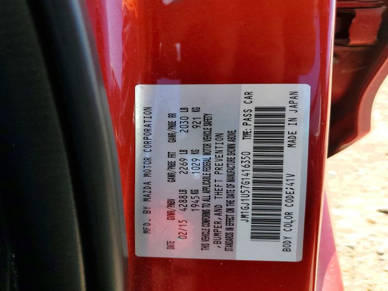 2016 Mazda 6 მანქანა იყიდება აუქციონზე, vin: JM1GJ1U57G1416350, აუქციონის ნომერი: 60167146