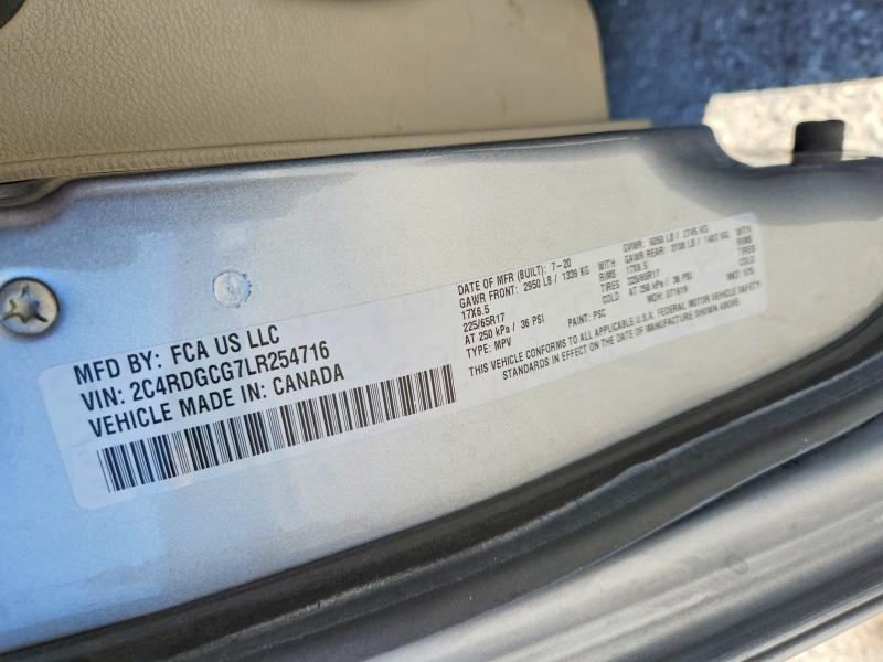 Aukcja sprzedaży 2020 Dodge Grand Caravan, vin: 2C4RDGCG7LR254716, numer aukcji: 60873526