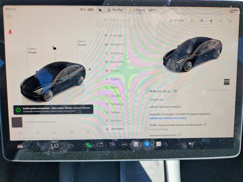 2023 Tesla Model 3 მანქანა იყიდება აუქციონზე, vin: 5YJ3E1EA2PF449231, აუქციონის ნომერი: 62774826