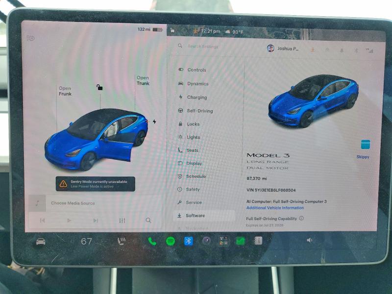 59899916 :رقم المزاد ، 5YJ3E1EB6LF668504 vin ، 2020 Tesla Model 3 مزاد بيع