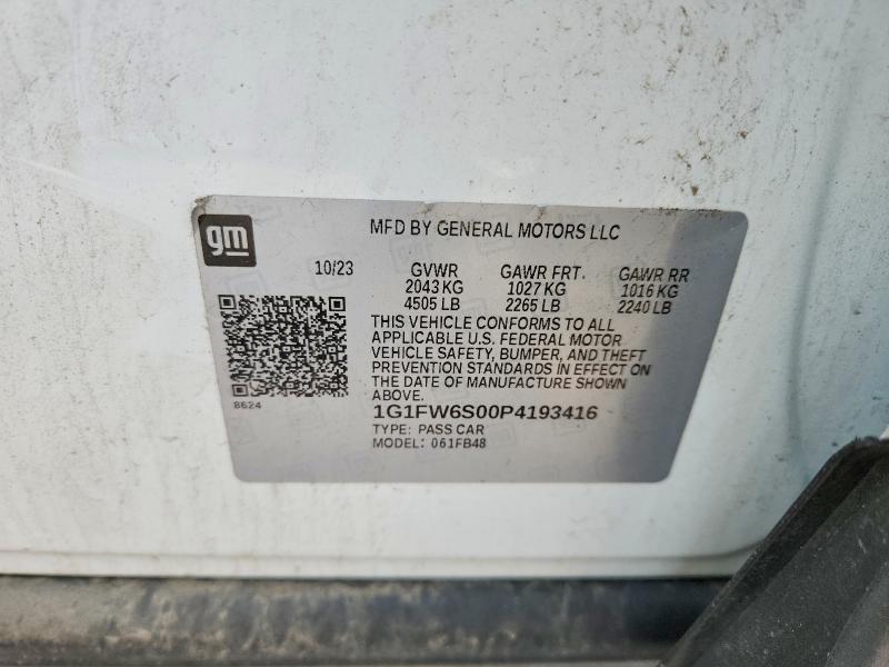Aukcja sprzedaży 2023 Chevrolet Bolt Ev, vin: 1G1FW6S00P4193416, numer aukcji: 62328456