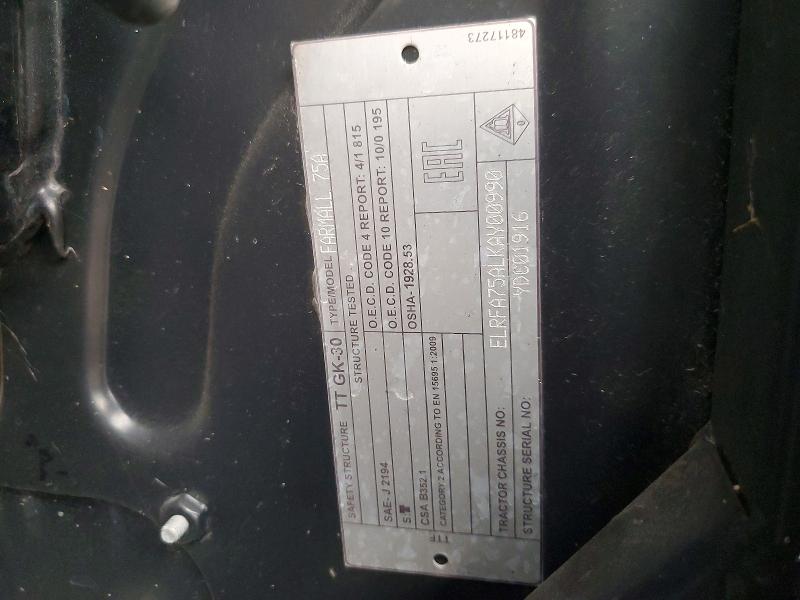 Aukcja sprzedaży 2019 Case Ih Unknown, vin: ELRFA75ALKAY00990, numer aukcji: 61614866