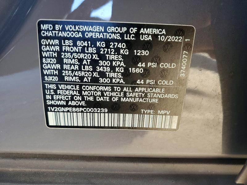 Aukcja sprzedaży 2023 Volkswagen Id.4, vin: 1V2GNPE86PC003239, numer aukcji: 61311856