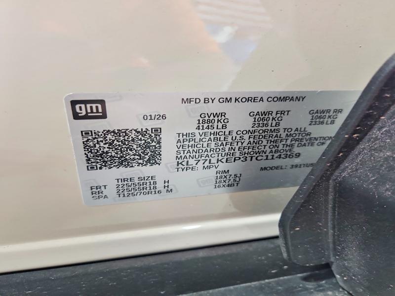 Продаж на аукціоні авто 2026 Chevrolet Trax, vin: KL77LKEP3TC114369, номер лоту: 59998406