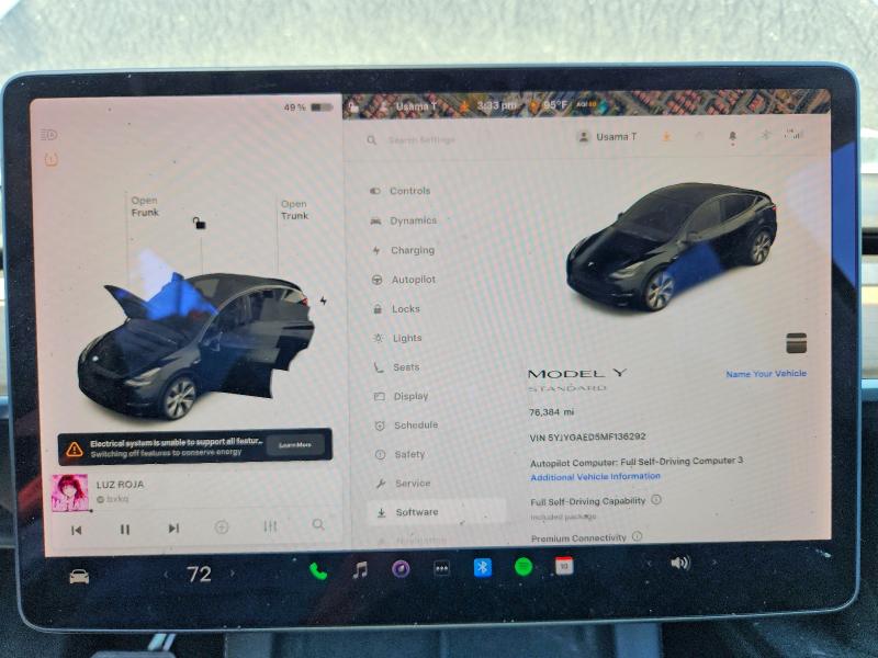 59719476 :رقم المزاد ، 5YJYGAED5MF136292 vin ، 2021 Tesla Model Y مزاد بيع