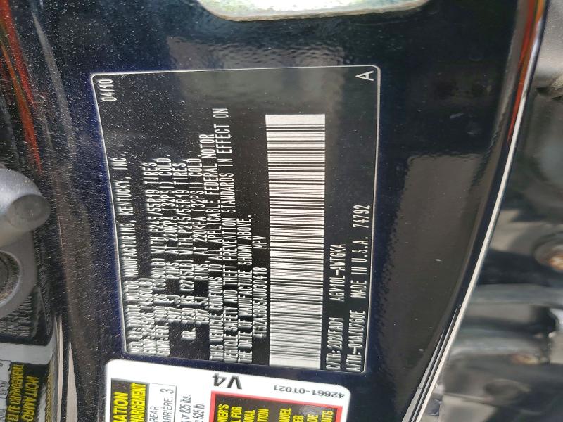 59866966 :رقم المزاد ، 4T3ZA3BB5AU030418 vin ، 2010 Toyota Venza مزاد بيع