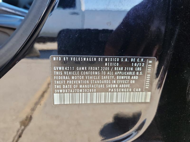 Продажа на аукционе авто 2013 Volkswagen Jetta, vin: 3VWDX7AJ7DM392858, номер лота: 60172736
