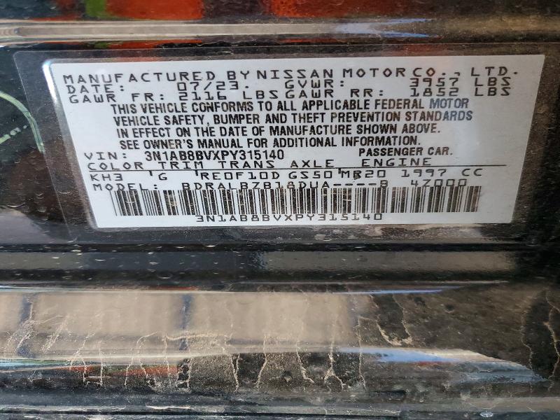 61900326 :رقم المزاد ، 3N1AB8BVXPY315140 vin ، 2023 Nissan Sentra مزاد بيع