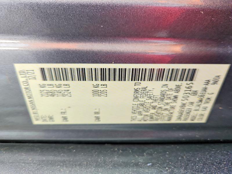 Продаж на аукціоні авто 2022 Nissan Maxima, vin: 1N4AA6EV8NC503165, номер лоту: 59340906