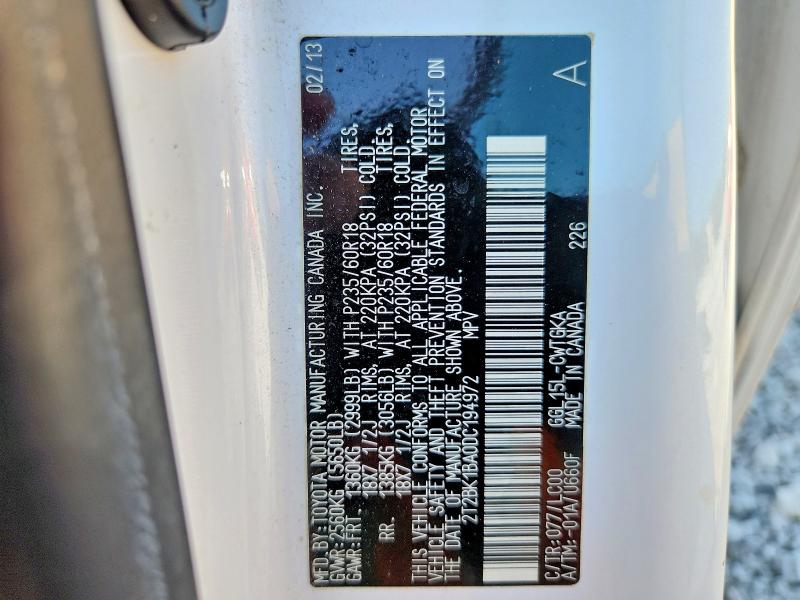 Продаж на аукціоні авто 2013 Lexus Rx 350, vin: 2T2BK1BA0DC194972, номер лоту: 60367816