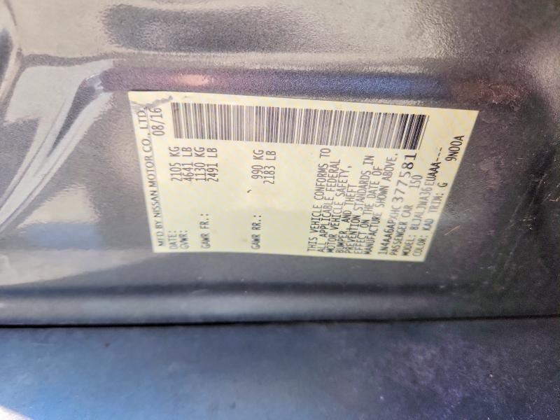 Продажа на аукционе авто 2017 Nissan Maxima, vin: 1N4AA6APXHC377581, номер лота: 61724126