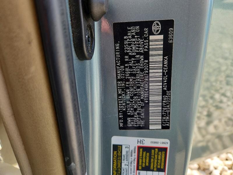 Продаж на аукціоні авто 2008 Toyota Camry, vin: 4T1BE46K78U793078, номер лоту: 62701356