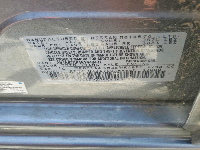 Aukcja sprzedaży 2019 Nissan Sentra, vin: 3N1AB7AP4KY449437, numer aukcji: 59553196