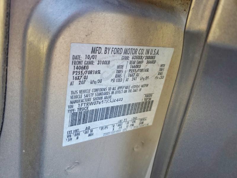 Продажа на аукционе авто 2002 Ford F150, vin: 1FTRW07652KA66440, номер лота: 62138786