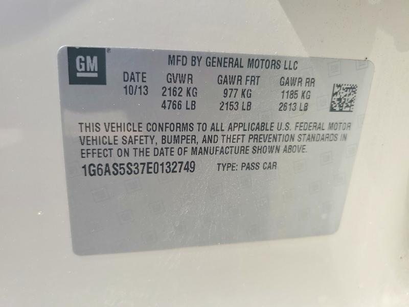 Продажа на аукционе авто 2014 Cadillac Cts, vin: 1G6AS5S37E0132749, номер лота: 61987796