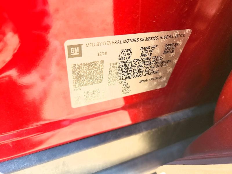 62650816 :رقم المزاد ، 3GKALMEVXKL253926 vin ، 2019 Gmc Terrain مزاد بيع