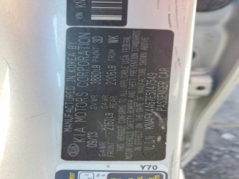 Продажа на аукционе авто 2014 Kia Forte, vin: KNAFK4A67E5147549, номер лота: 60968186