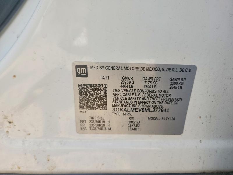2021 Gmc Terrain მანქანა იყიდება აუქციონზე, vin: 3GKALMEV8ML377941, აუქციონის ნომერი: 60761906