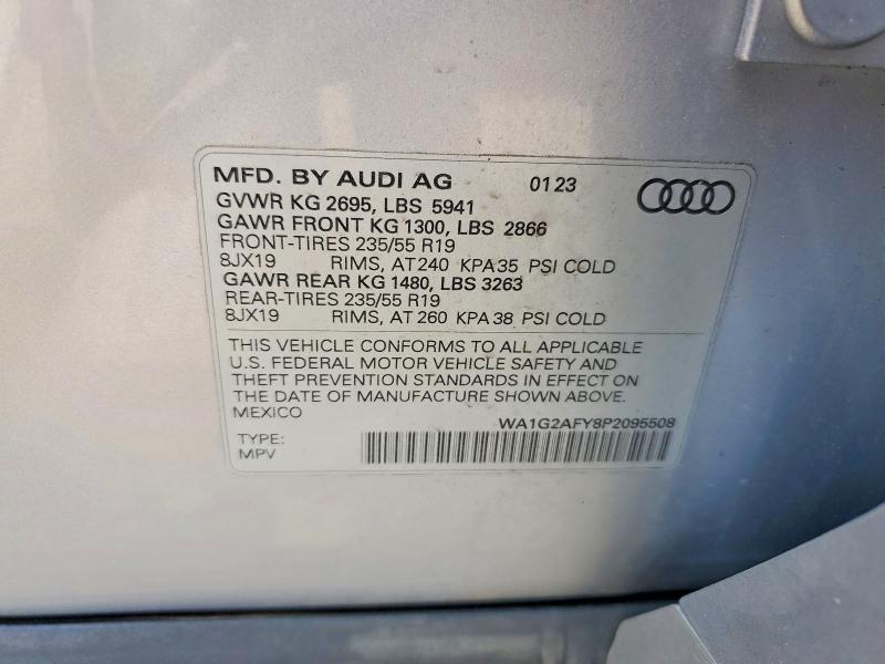 Aukcja sprzedaży 2023 Audi Q5 E, vin: WA1G2AFY8P2095508, numer aukcji: 58776776