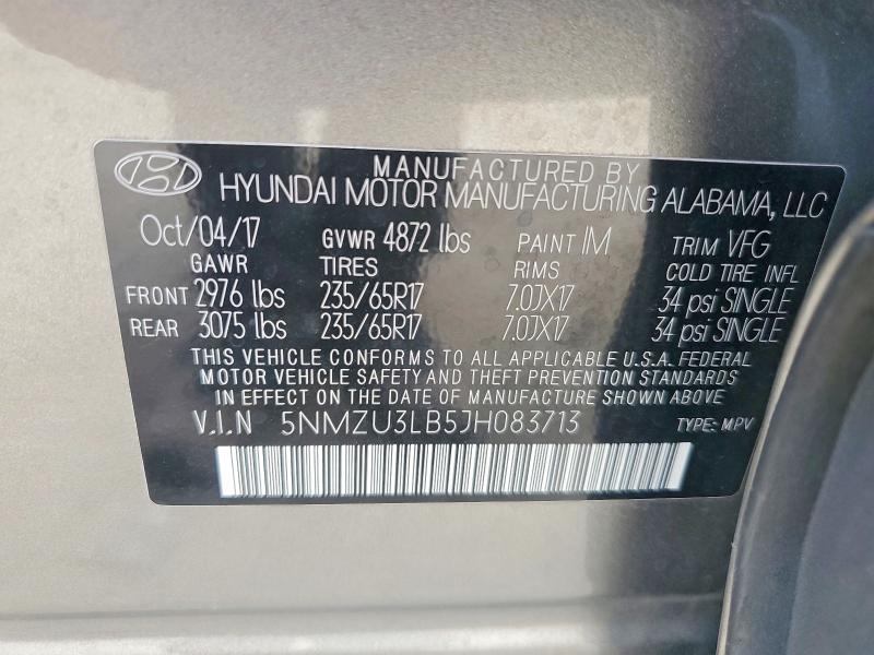 Продажа на аукционе авто 2018 Hyundai Santa Fe Sport, vin: 5NMZU3LB5JH083713, номер лота: 60372556