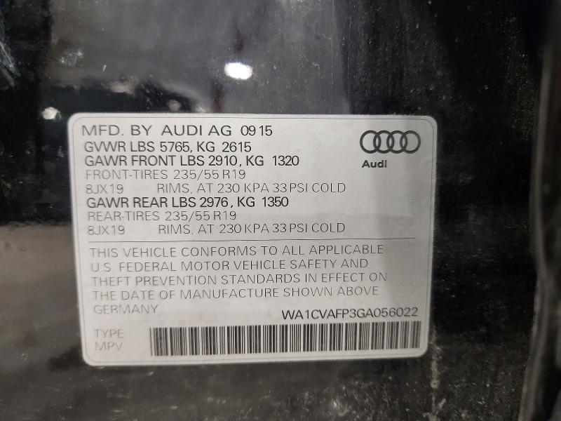 Auction sale of the 2016 Audi Q5, vin: WA1CVAFP3GA056022, lot number: 59724866