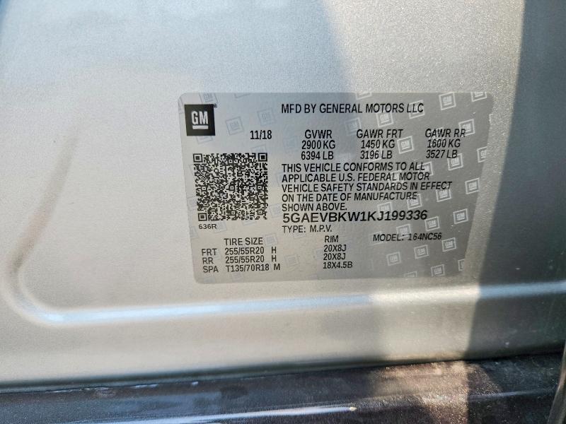Продаж на аукціоні авто 2019 Buick Enclave, vin: 5GAEVBKW1KJ199336, номер лоту: 59955916