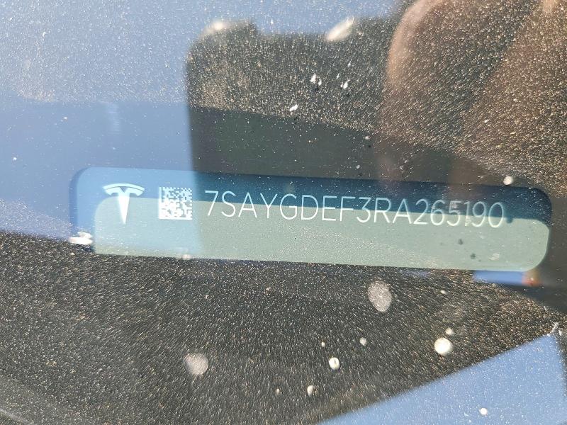 Продаж на аукціоні авто 2024 Tesla Model Y, vin: 7SAYGDEF3RA265190, номер лоту: 62465156