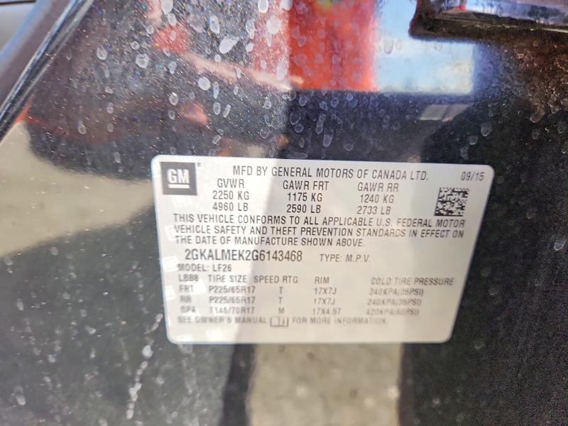 Продажа на аукционе авто 2016 Gmc Terrain, vin: 2GKALMEK2G6143468, номер лота: 60959586