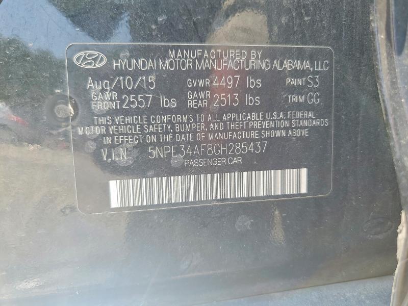 Aukcja sprzedaży 2016 Hyundai Sonata, vin: 5NPE34AF8GH285437, numer aukcji: 63178726