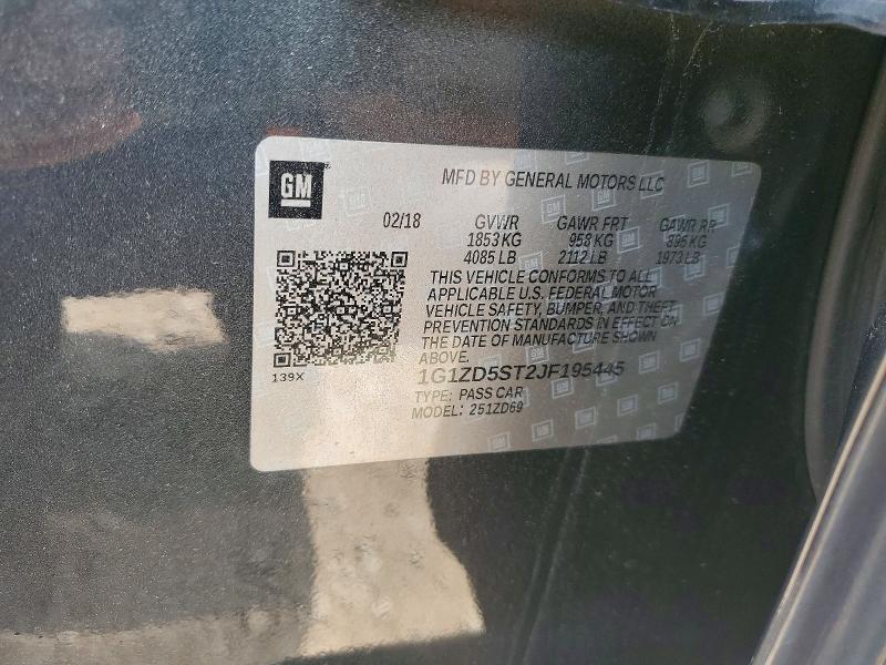 59268396 :رقم المزاد ، 1G1ZD5ST2JF195445 vin ، 2018 Chevrolet Malibu مزاد بيع