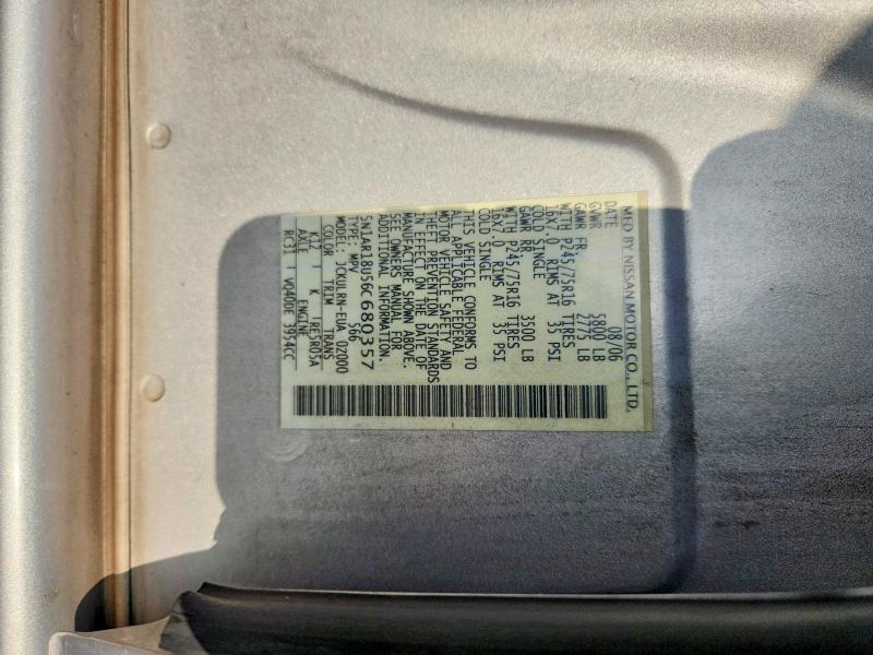 Aukcja sprzedaży 2006 Nissan Pathfinder, vin: 5N1AR18U56C680357, numer aukcji: 62524786