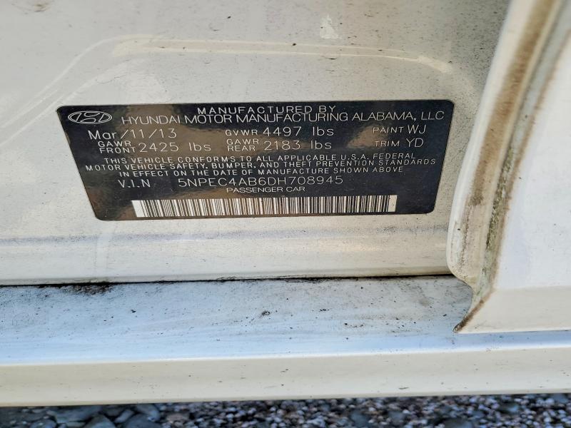Продажа на аукционе авто 2013 Hyundai Sonata, vin: 5NPEC4AB6DH708945, номер лота: 59991146