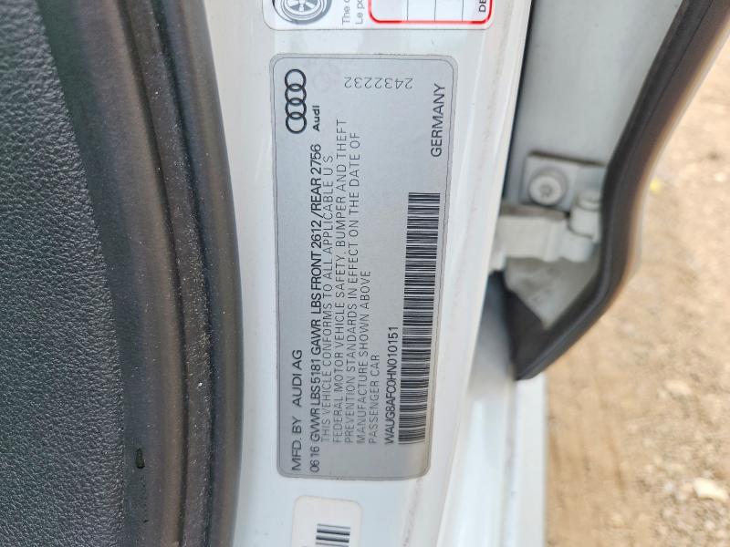 60189276 :رقم المزاد ، WAUG8AFC0HN010151 vin ، 2017 Audi A6 مزاد بيع