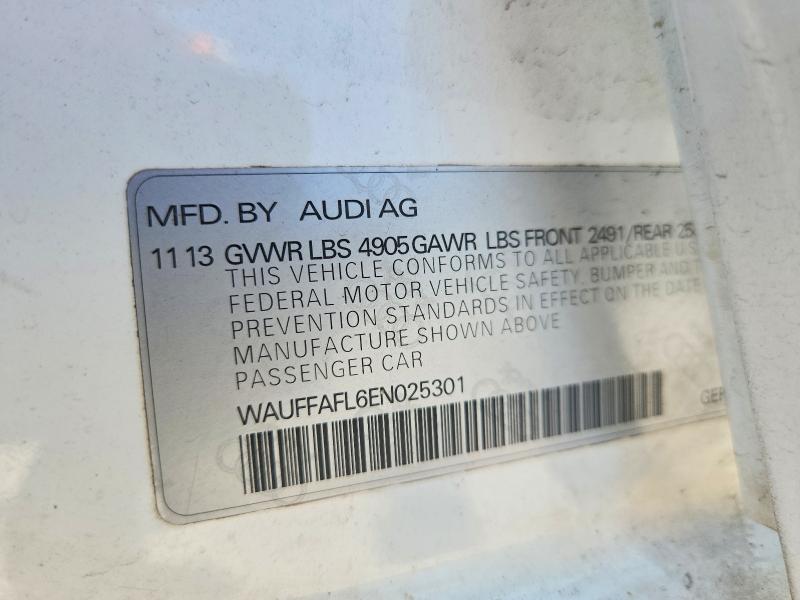 Aukcja sprzedaży 2014 Audi A4, vin: WAUFFAFL6EN025301, numer aukcji: 59598746