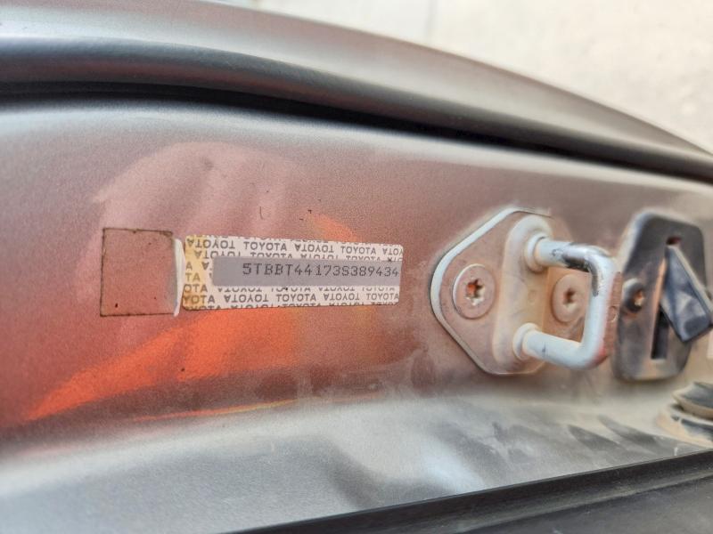 2003 Toyota Tundra მანქანა იყიდება აუქციონზე, vin: 5TBBT44173S389434, აუქციონის ნომერი: 62827356