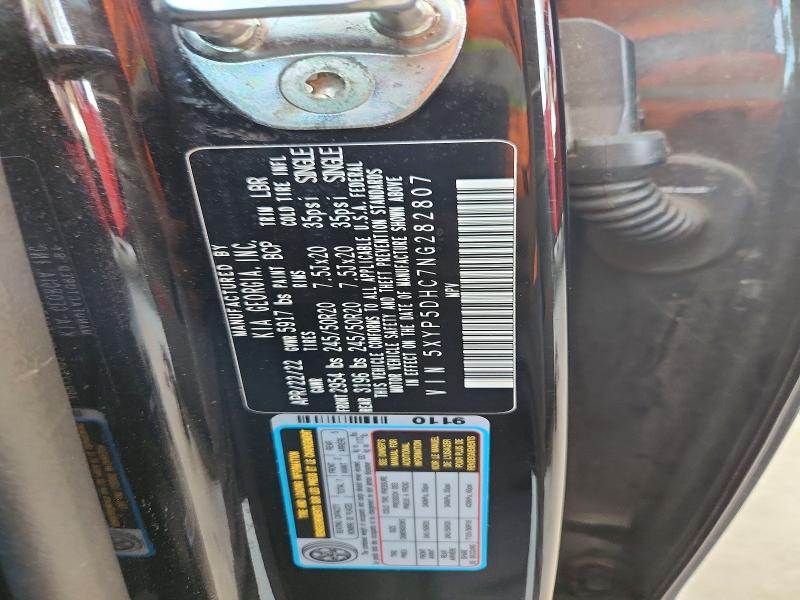 63002046 :رقم المزاد ، 5XYP5DHC7NG282807 vin ، 2022 Kia Telluride مزاد بيع