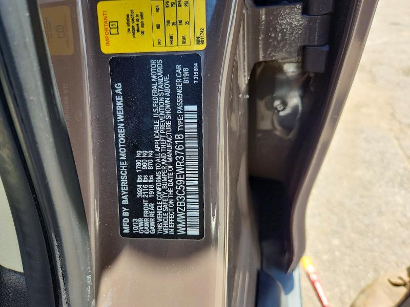 2014 Mini Cooper მანქანა იყიდება აუქციონზე, vin: WMWZB3C59EWR37618, აუქციონის ნომერი: 60626316