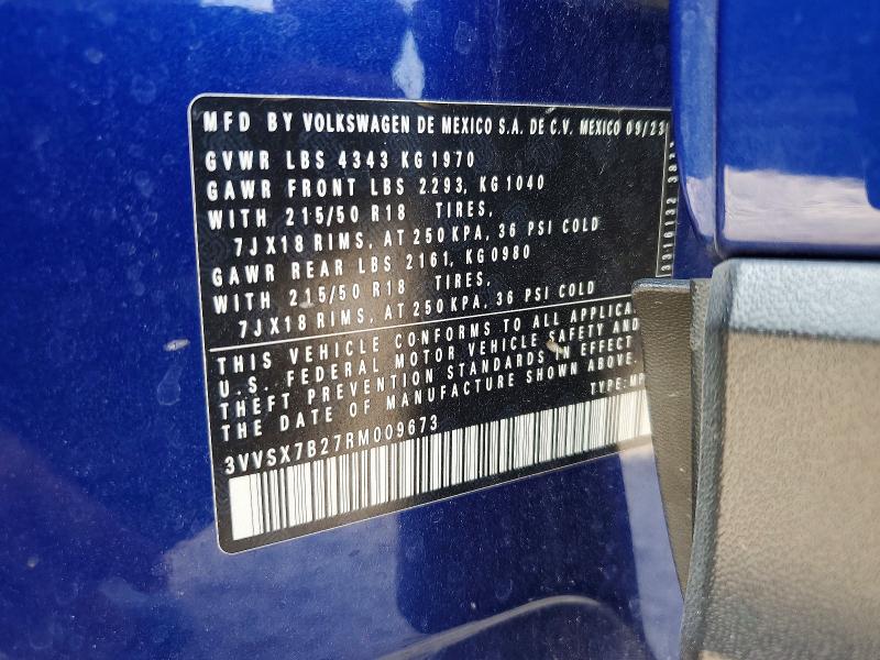 Продаж на аукціоні авто 2024 Volkswagen Taos, vin: 3VVSX7B27RM009673, номер лоту: 61642506