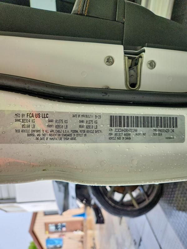 Auction sale of the 2019 Dodge Charger, vin: 2C3CDXHG9KH721240, lot number: 60785956