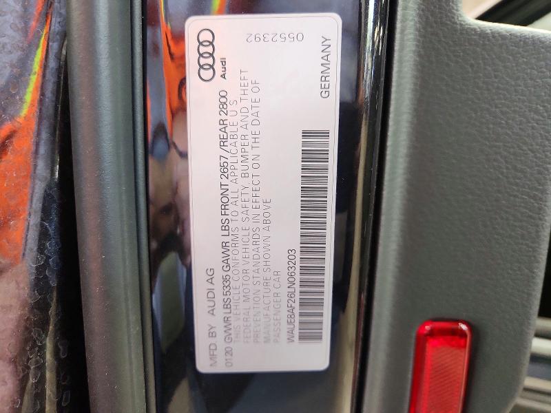 Продаж на аукціоні авто 2020 Audi A6, vin: WAUE8AF26LN063203, номер лоту: 61183426