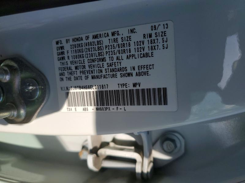 60059486 :رقم المزاد ، 5J8TB4H56EL011817 vin ، 2014 Acura Rdx مزاد بيع