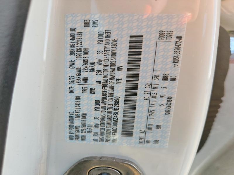 Aukcja sprzedaży 2025 Ford Escape, vin: 1FMCU0MZ4SUB28890, numer aukcji: 62250606