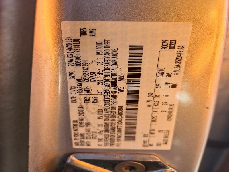 Продажа на аукционе авто 2013 Ford Escape, vin: 1FMCU0F78DUC46388, номер лота: 60675356