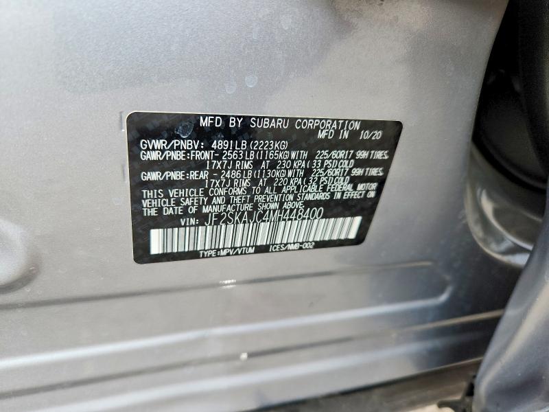 Aukcja sprzedaży 2021 Subaru Forester, vin: JF2SKAJC4MH448400, numer aukcji: 62289596