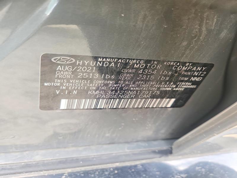 Aukcja sprzedaży 2022 Hyundai Sonata, vin: KMHL34J25NA179175, numer aukcji: 60484846