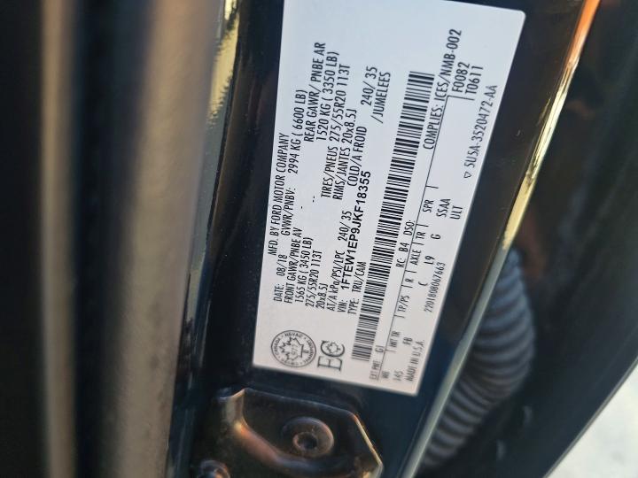 Aukcja sprzedaży 2018 Ford F150, vin: 1FTEW1EP9JKF18355, numer aukcji: 61307516
