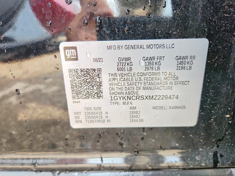 Aukcja sprzedaży 2021 Cadillac Xt5, vin: 1GYKNCRSXMZ229474, numer aukcji: 62795976
