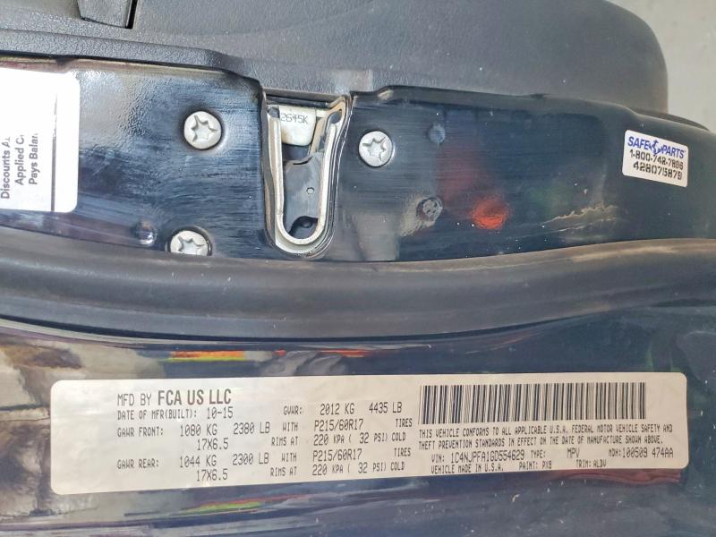 60472596 :رقم المزاد ، 1C4NJPFA1GD554629 vin ، 2016 Jeep Patriot مزاد بيع