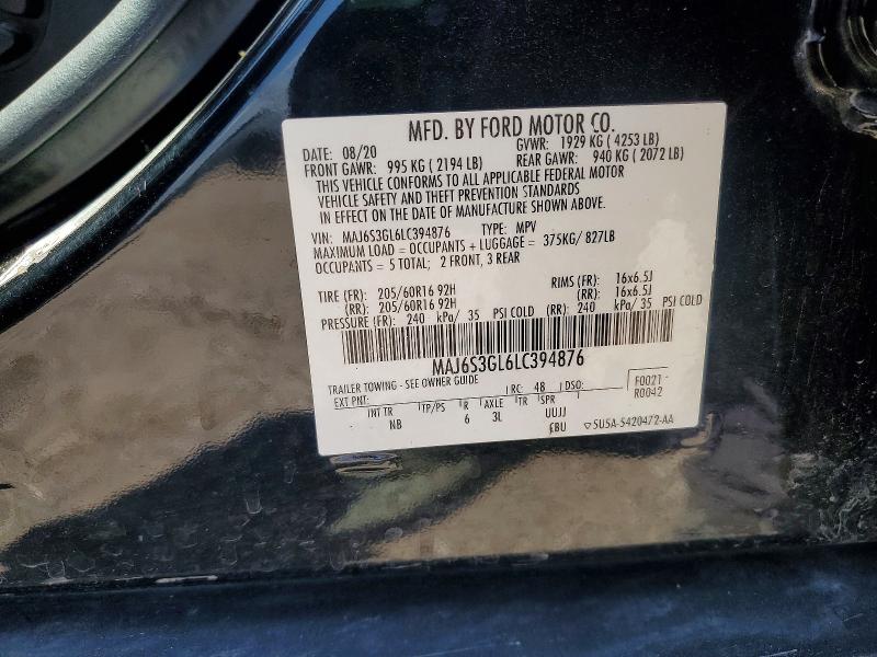Продаж на аукціоні авто 2020 Ford Ecosport, vin: MAJ6S3GL6LC394876, номер лоту: 63480666