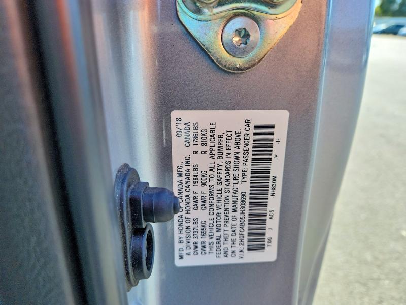 Auction sale of the 2018 Honda Civic, vin: 2HGFC4B05JH308690, lot number: 58150556